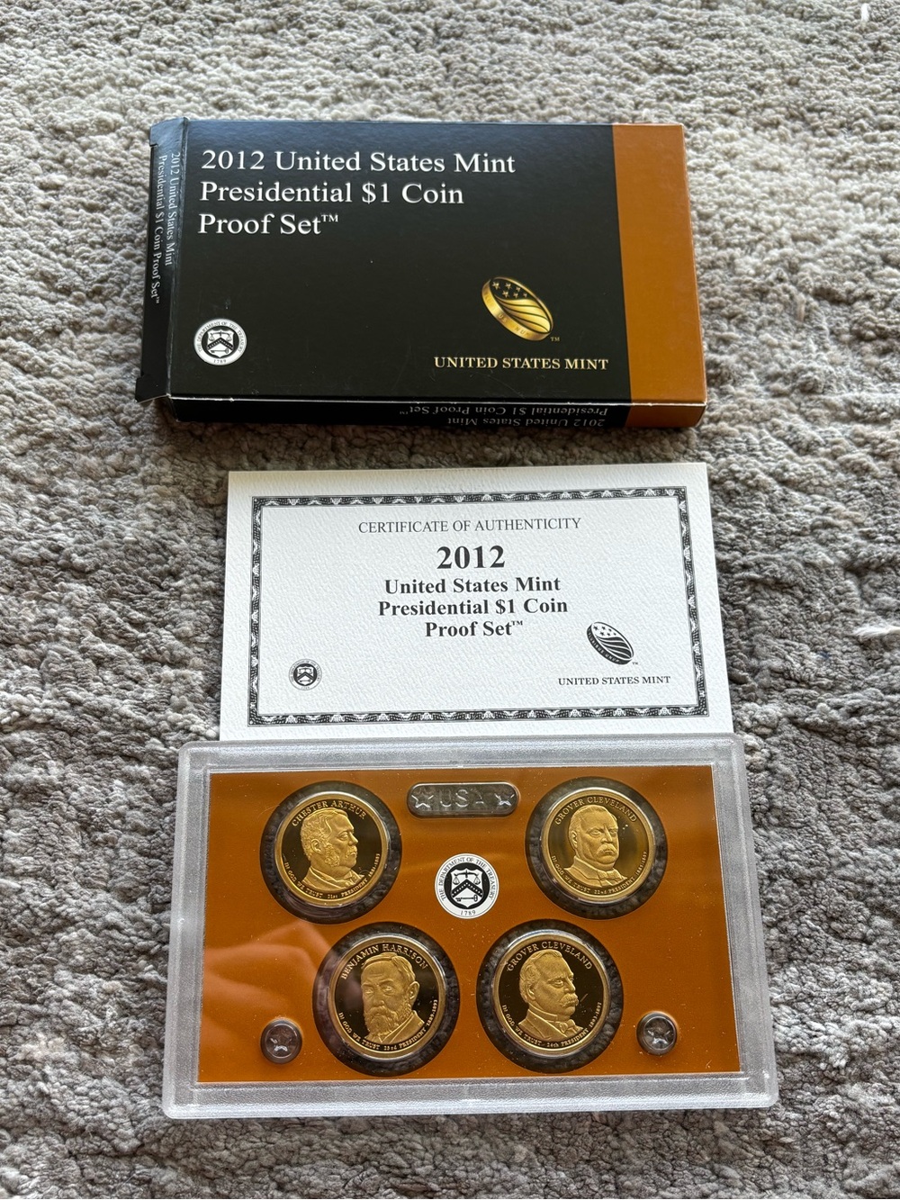 2012 US Mint Presidential $1 Coin Proof Set